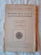Oud boek Het archief van de weeskamer te Rotterdam 1907, Ophalen of Verzenden, Gelezen