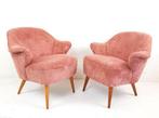 2 roze cocktail stoeltjes | nieuw gestoffeerd rib artifort, Huis en Inrichting, Fauteuils, Ophalen of Verzenden, -, -, -