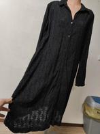 Zwarte broderie jurk L bohemian Ibiza chique dik katoen, Zwart, Maat 42/44 (L), Ophalen of Verzenden, Zo goed als nieuw