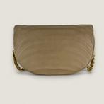 Authentieke Chanel halfmoon flapbag beige lamsleer, Sieraden, Tassen en Uiterlijk, Tassen | Damestassen, Ophalen of Verzenden