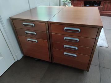 2x ladeblok Ikea Galant, midden bruin beschikbaar voor biedingen