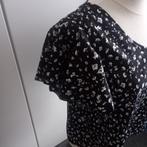 Nieuwe blouse met bloemetjes maat S, Ophalen of Verzenden, Nieuw, Maat 36 (S), Zwart