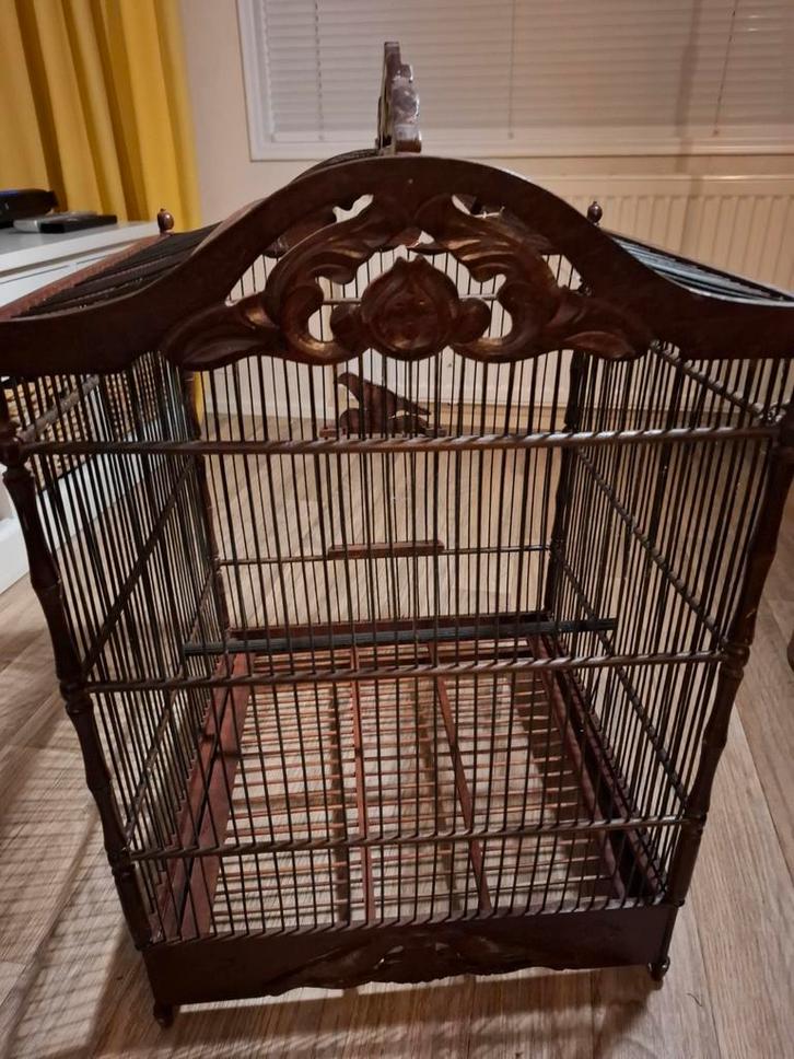 Vintage vogelkooi brocant etalage buiten kerst decoratie, Huis en Inrichting, Woonaccessoires | Overige, Gebruikt, Ophalen