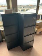 2 archiefkasten zwart in goede staat met slot, 100 tot 150 cm, Minder dan 50 cm, Gebruikt, 50 tot 75 cm