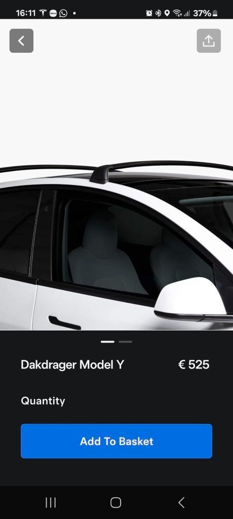 dakdrager Tesla Y, Auto diversen, Dakdragers, Nieuw, Ophalen of Verzenden