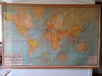 Wereldkaart, Antiek en Kunst, Antiek | Schoolplaten, Ophalen, Aardrijkskunde