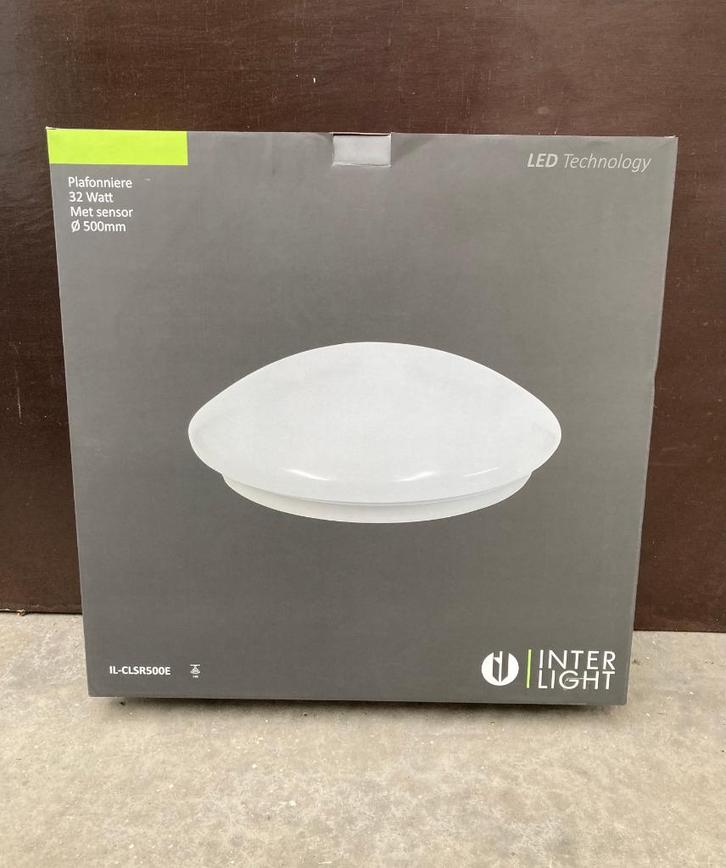 Plafonnière 500mm met sensor, Huis en Inrichting, Lampen | Plafondlampen, Nieuw, Kunststof, Ophalen of Verzenden