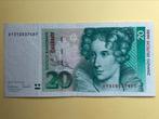 20 mark 1993, Duitsland., Postzegels en Munten, Bankbiljetten | Europa | Niet-Eurobiljetten, Verzenden, Duitsland, Los biljet