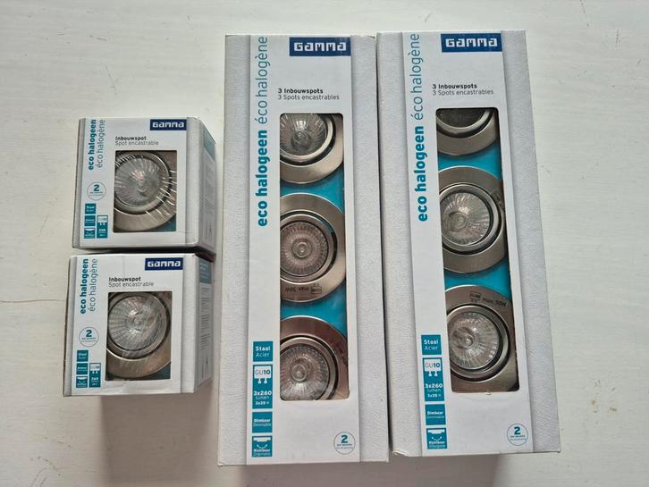 Gamma Inbouwspots Halogeen, Huis en Inrichting, Lampen | Spots, Nieuw, Plafondspot of Wandspot, Metaal of Aluminium, Halogeen