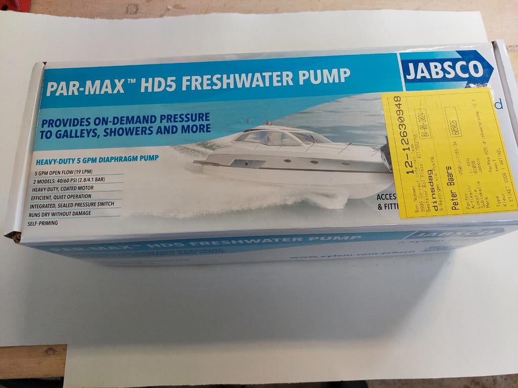 Jabsco par-max hd5 drinkwaterpomp, Ophalen of Verzenden, Nieuw, Motor en Techniek, Zeilboot of Motorboot