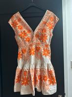 Geborduurde zomerjurk beige / oranje Maje, Kleding | Dames, Beige, Ophalen of Verzenden, Zo goed als nieuw, Maat 36 (S)