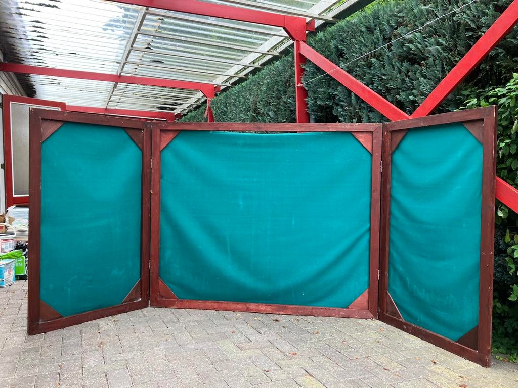 Houten drieframe winddoek 145x350cm, Ophalen, Gebruikt