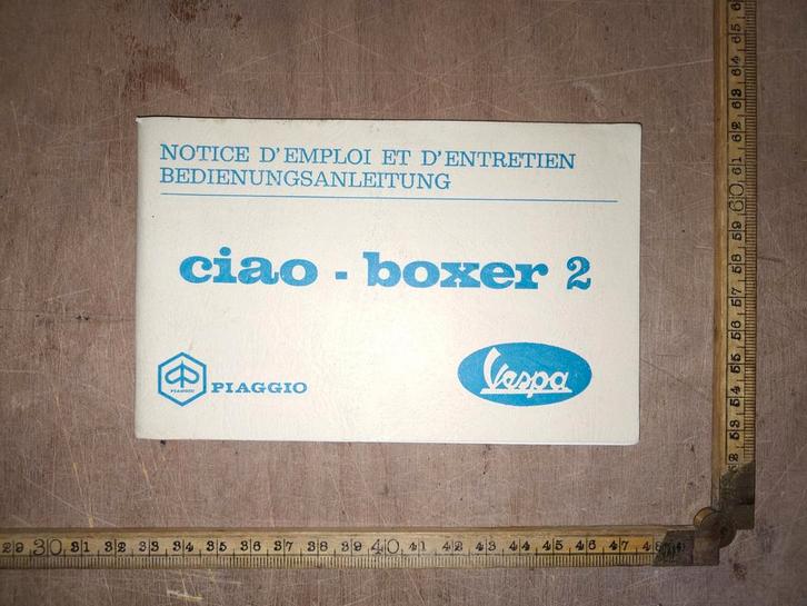 Piaggio Ciao - Boxer 2 handleiding  1973, Fietsen en Brommers, Handleidingen en Instructieboekjes, Ophalen of Verzenden