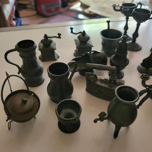 20 x miniatuur tin, letterbak., Antiek en Kunst, Antiek | Tin, Ophalen of Verzenden