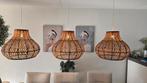 3 lampenkappen Brisa donkerbruin | Bamboe ø 47 cm, Huis en Inrichting, Lampen | Lampenkappen, Ophalen, Rond, Zo goed als nieuw