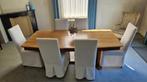Eetkamerstoelen van De Troubadour met losse hoes, Huis en Inrichting, Ophalen, Hout, Gebruikt, Wit