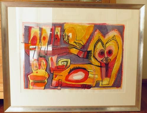 zeefdruk Geert Vrijdag titel " Aartsparadijs", Antiek en Kunst, Kunst | Litho's en Zeefdrukken, Ophalen