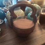 Antieke Chinese houten mand met deksel, Antiek en Kunst, Ophalen of Verzenden