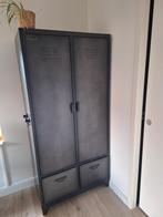 Metalen Kledingkast Lockerkast VT Wonen - Antraciet/Zwart, Huis en Inrichting, Kasten | Kledingkasten, Ophalen, Gebruikt, 50 tot 100 cm