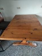 Vintage uitschuifbare  houten eettafel, Ophalen, Gebruikt, 200 cm of meer, 50 tot 100 cm