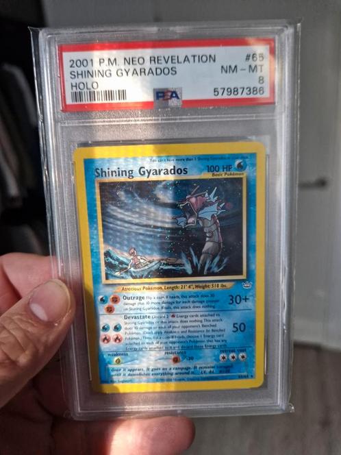 Pokemon Neo Revelation shining Gyarados en Magikarp PSA 8/4, Hobby en Vrije tijd, Verzamelkaartspellen | Pokémon, Zo goed als nieuw