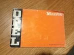 Opel handleiding Manta 1970, Ophalen of Verzenden