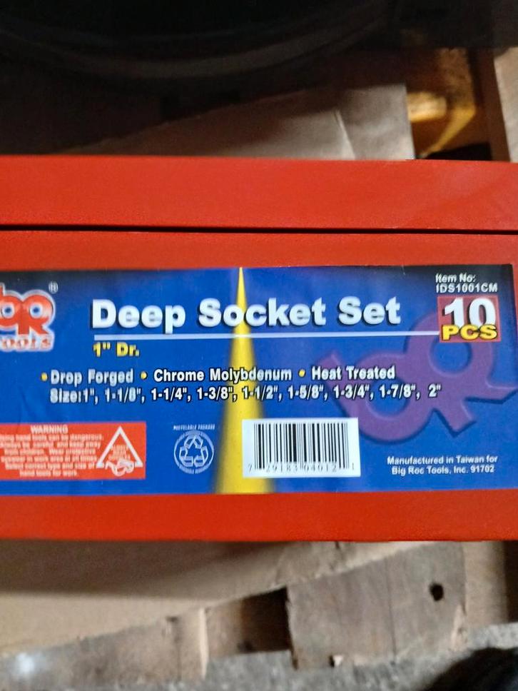 Doppenset - Deep Socket Set 10-delig, Auto diversen, Autogereedschap, Ophalen of Verzenden