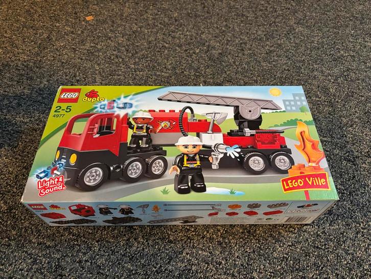 Lego Duplo 4977 Brandweerwagen met Licht & Geluid (2007), Kinderen en Baby's, Speelgoed | Duplo en Lego, Nieuw, Duplo, Complete set