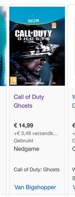 Call of duty Ghost Wiiu, Spelcomputers en Games, Games | Nintendo Wii U, Ophalen of Verzenden, Zo goed als nieuw