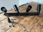 Zo goed als nieuwe zwarte strakke plafondlamp, Ophalen, Metaal of Aluminium, Zo goed als nieuw, Led