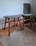 2 krukjes, Scandinavische stijl, nieuwe bekleding, Huis en Inrichting, Ophalen of Verzenden, Zo goed als nieuw, Hout