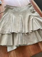 Pinko leuk suede leren overslag rokje m 36 zacht beige, Verzenden, Zo goed als nieuw, Maat 36 (S)