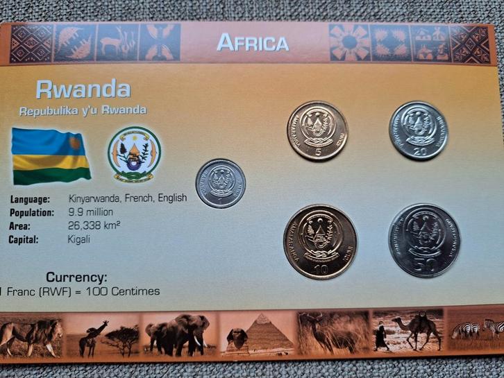 Muntset Rwanda frank UNC, Postzegels en Munten, Munten | Afrika, Setje, Overige landen, Ophalen of Verzenden