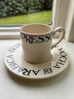 Emma Bridgewater espressomug + schotel Black Toast, Nieuw!, Nieuw, Ophalen of Verzenden, Overige stijlen, Kop(pen) en/of Schotel(s)