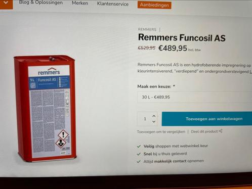 Remmers funcosil AS impregneer, Huis en Inrichting, Overige Huis en Inrichting, Nieuw, Ophalen of Verzenden