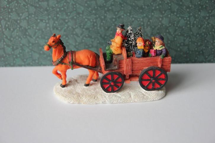 Paard en wagen voor in een kerstdorp, Diversen, Kerst, Gebruikt, Ophalen of Verzenden
