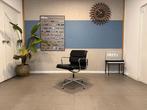 Vitra | Eames | EA208 | Zwart Leer | Chroom | 3x, Huis en Inrichting, Stoelen, Vitra, Gebruikt, Drie, Zwart
