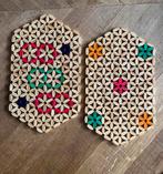 Vintage Houten bamboe Onderzetters - Jaren 70, Ophalen of Verzenden, Gebruikt, Pot of Pan