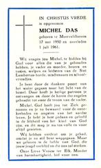 Das Michel 1950 Meerveldhoven 1961, Verzamelen, Bidprentjes en Rouwkaarten, Ophalen of Verzenden