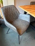 Set van 6 lederen eetkamerstoelen, Antiek en Kunst, Antiek | Meubels | Stoelen en Banken, Ophalen