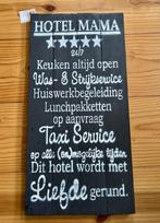 WF Tekstbord Hotel Mama / Moeder – 50 x 80 cm steigerhout, Ophalen, Nieuw