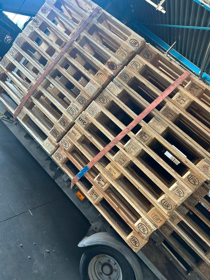 Europallets, Doe-het-zelf en Verbouw, Hout en Planken, Zo goed als nieuw, Pallet, Overige houtsoorten, Minder dan 200 cm, 50 mm of meer