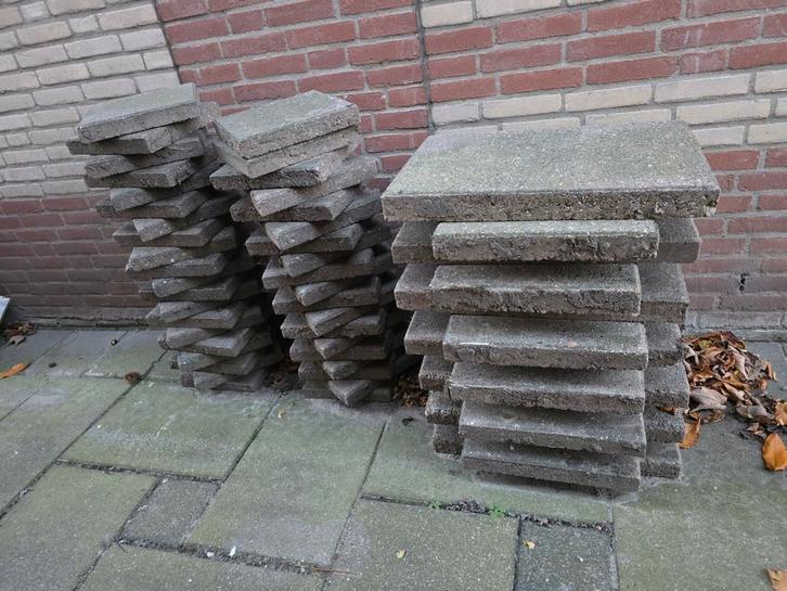 Betonnen Stoeptegels - Tuintegels, Tuin en Terras, Tegels en Klinkers, Gebruikt, Terrastegels, Beton, Minder dan 5 m², Ophalen