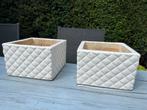 Vierkante bloembakken 30x30x20 cm, Steen, Gebruikt, Minder dan 30 cm, Minder dan 60 cm