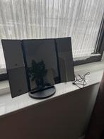 Drieluik make-up spiegel met verlichting, Huis en Inrichting, Woonaccessoires | Spiegels, Ophalen, Minder dan 50 cm, Zo goed als nieuw