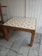 Landelijke tafel met tegels eettafel, Ophalen, Gebruikt, Rechthoekig, Hout