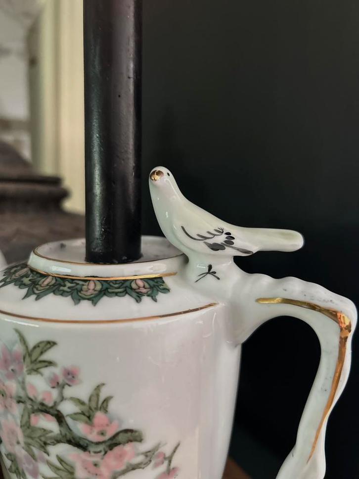 Chinese theepot als kandelaar vogel sober oosters Aziatisch, Antiek en Kunst, Curiosa en Brocante, Ophalen of Verzenden
