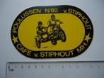 sticker oud Motorcross zijspan sidecar cross Poulussen N60, Verzenden, Zo goed als nieuw, Bedrijf of Vereniging