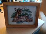Handgemaakt Borduurwerk - Herten in Lijst, Huis en Inrichting, Ophalen of Verzenden