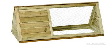Houten konijnenren met nachthok | Nieuw beschikbaar voor biedingen